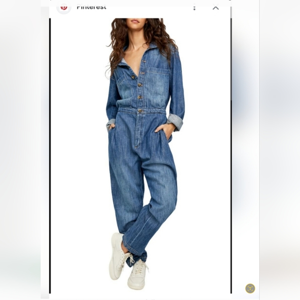 Free People Denim Coveralls 👖